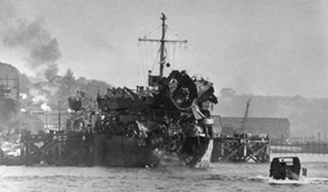 LST 289 on its return to Dartmouth