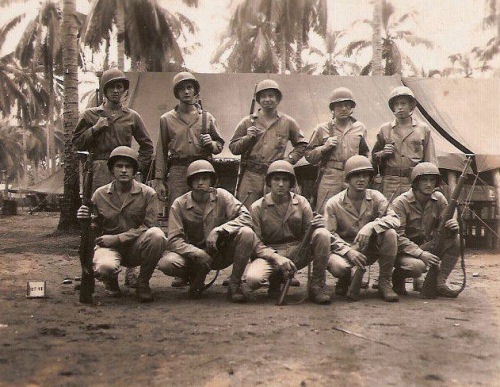 Chester Sadowski at Guadal Canal, cira 1943 Chester Sadowski at Guadal Canal, cira 1943